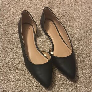 a new day Black Pointed Toe D'Orsay Flats